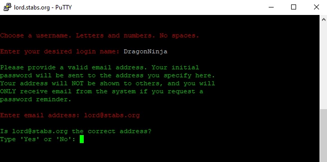 Telnet Signup Tutorial Screenshot 3